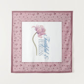 Faith & Fearless Typography Design Sierkussen Wandkleed (Voorkant (horizontaal))