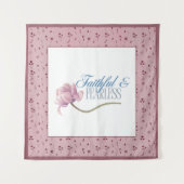 Faith & Fearless Typography Design Sierkussen Wandkleed (Voorkant)