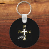 Faith Fishing Hunting Camo Cross With Hook B Chris Sleutelhanger (Voorkant)