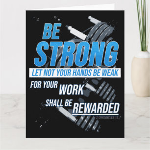 Faith Fitness Motivation: wees sterk Christelijk Kaart