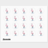 Faith Flamingo Ronde Sticker (Vel)