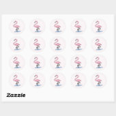 Faith Flamingo Ronde Sticker (Vel)