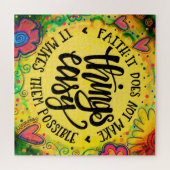Faith  Floral Inspirivity Jigsaw Puzzel (Horizontaal)