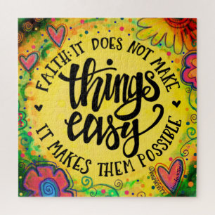 Faith  Floral Inspirivity Jigsaw Puzzel