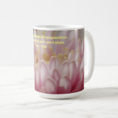 Faith Flower Bible Verse Roze Bloemen Mok Cup (Voorkant rechts)