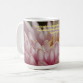 Faith Flower Bible Verse Roze Bloemen Mok Cup (Voorkant links)