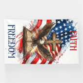 Faith & Freedom Eagle Tributo Spandoek (Horizontaal)