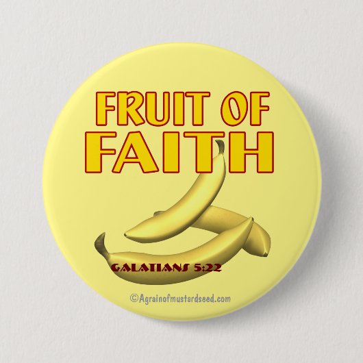 Faith Fruit Ronde Button 7,6 Cm (Voorkant)
