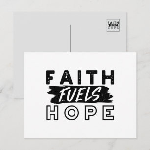 Faith Fuels Hope Citaat – Inspirerende Christelijk Briefkaart