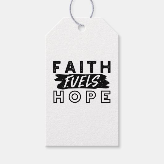 Faith Fuels Hope Quote – Uplifting Christian Art Cadeaulabel (Voorkant)