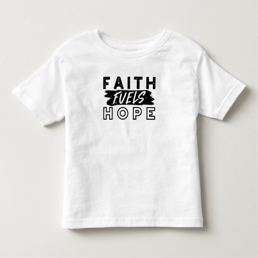 Faith Fuels Hope Quote – Uplifting Christian Art Kinder Shirts (Voorkant)