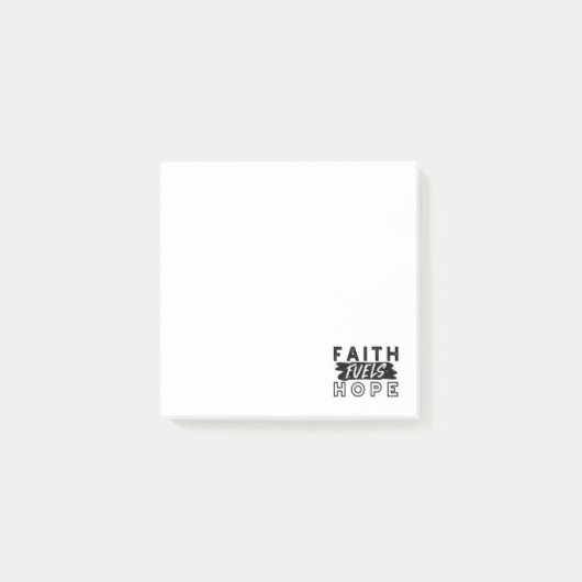 Faith Fuels Hope Quote – Uplifting Christian Art Post-it® Notes (Voorkant)