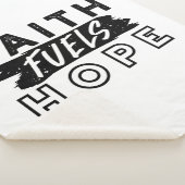 Faith Fuels Hope Quote – Uplifting Christian Art Sherpa Deken (3/4)