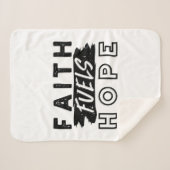 Faith Fuels Hope Quote – Uplifting Christian Art Sherpa Deken (Voorkant (horizontaal))