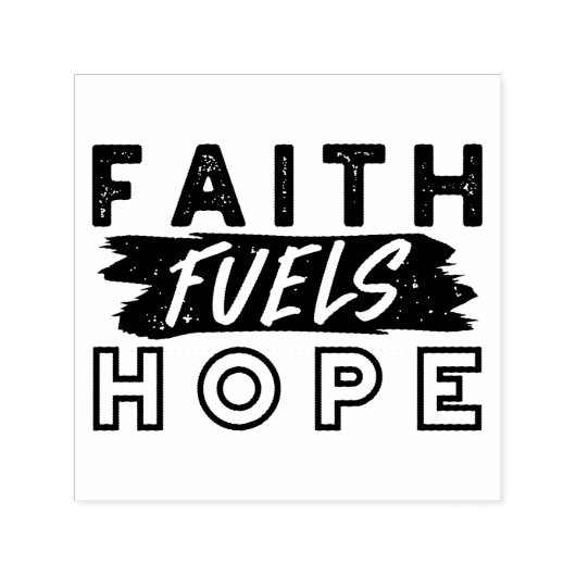 Faith Fuels Hope Quote – Uplifting Christian Art Zelfinktende Stempel (Design)