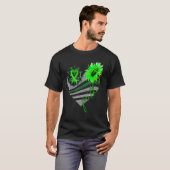 Faith Gastroparesis Awareness Sunflower Heart Ribb T-shirt (Voorkant volledig)