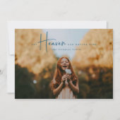 Faith-gebaseerde kerstfotokaart bij de marine kaart (Voorkant)