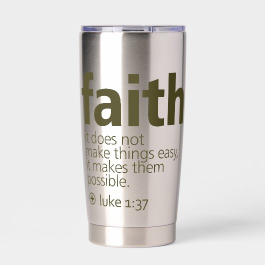 Faith Geïsoleerde Drinkbeker (Voorkant)