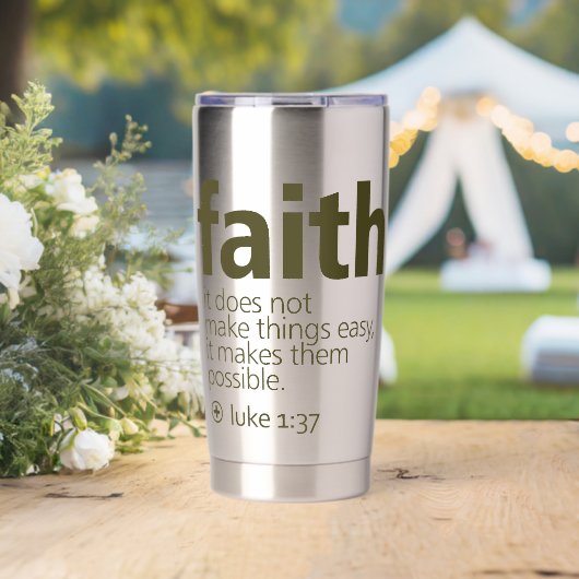 Faith Geïsoleerde Drinkbeker (Bruiloft (Gedraaid) )