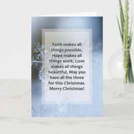 Faith Gevouwen Kerst Wenskaart Feestdagen Kaart