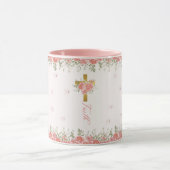 Faith Gift Floral Cross Mok (Midden)