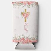 Faith Gift Floral Cross Seltzer Blikjeskoeler (Voorkant)