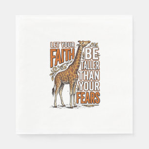 Faith Giraffe Vintage Inspirerende Shirt Ontwerp_1 Servet