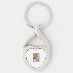 Faith Giraffe Vintage Inspirerende Shirt Ontwerp_1 Sleutelhanger