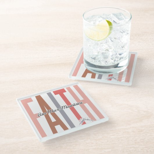 Faith Glazen Onderzetter (Schuin)