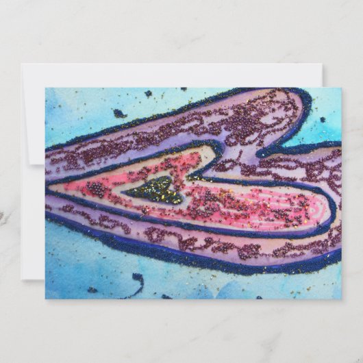 Faith Glitter Hearts Custom Uitnodiging of Uitnodi (Voorkant)