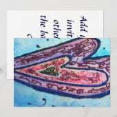 Faith Glitter Hearts Custom Uitnodiging of Uitnodi (Voorkant / Achterkant)