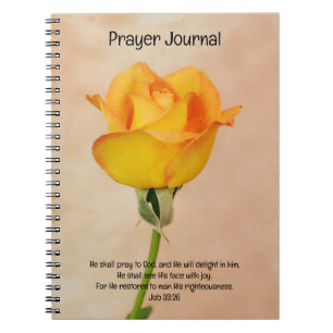 Faith Golden Oranje Roos Art Prayer Journal Notitieboek