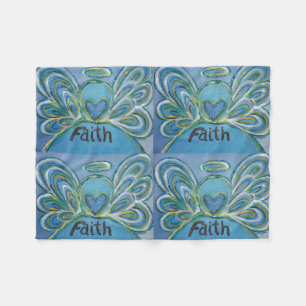 Faith Guardian Angel Art Custom Fleece Deken