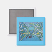 Faith Guardian Angel Word Custom Magnet (Voorkant / Achterkant)