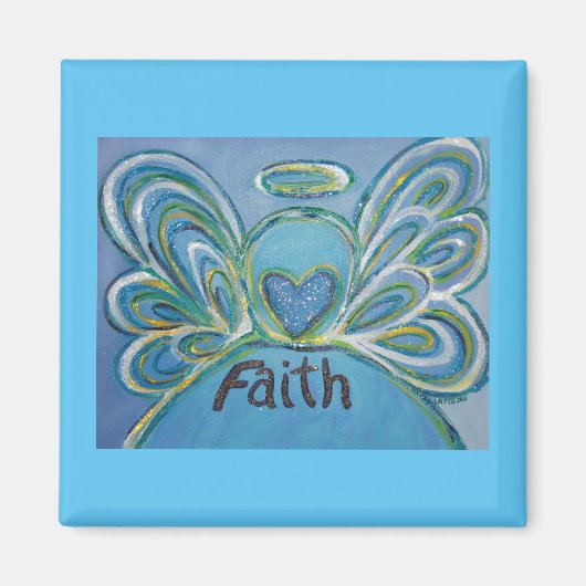 Faith Guardian Angel Word Custom Magnet (Voorkant)