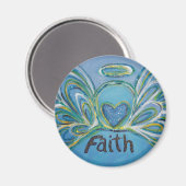 Faith Guardian Angel Word Custom Magnet (Voorkant / Achterkant)