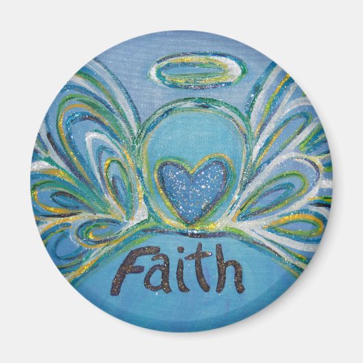 Faith Guardian Angel Word Custom Magnet (Voorkant)