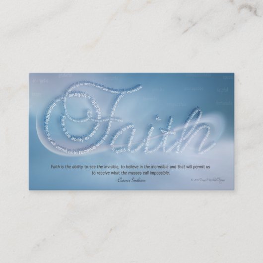 Faith Handout Card Visitekaartje (Voorkant)