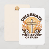 Faith Harvest Celebration – Inspirerend kunst Bedankkaart (Voorkant / Achterkant)