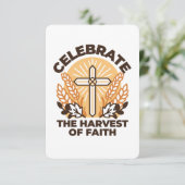 Faith Harvest Celebration – Inspirerend kunst Bedankkaart (Staand voorkant)
