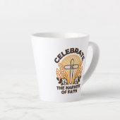 Faith Harvest Celebration – Inspirerend kunst Latte Mok (Rechterhoek)