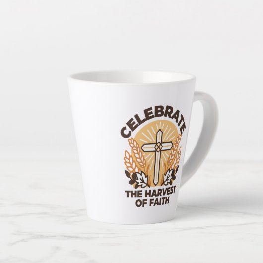 Faith Harvest Celebration – Inspirerend kunst Latte Mok (Rechterhoek)