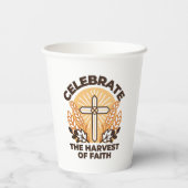 Faith Harvest Celebration – Inspirerend kunst Papieren Bekers (Achterkant)