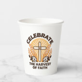 Faith Harvest Celebration – Inspirerend kunst Papieren Bekers (Voorkant)