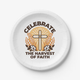 Faith Harvest Celebration – Inspirerend kunst Papieren Bordje