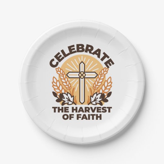 Faith Harvest Celebration – Inspirerend kunst Papieren Bordje (Voorkant)