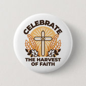 Faith Harvest Celebration – Inspirerend kunst Ronde Button 5,7 Cm (Voorkant)