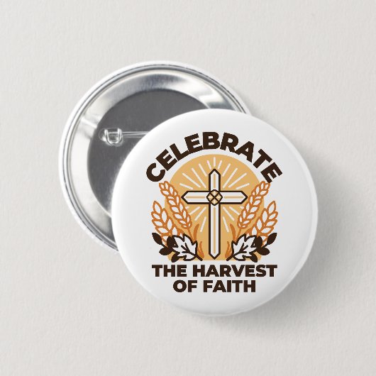 Faith Harvest Celebration – Inspirerend kunst Ronde Button 5,7 Cm (Voorkant /achterkant)