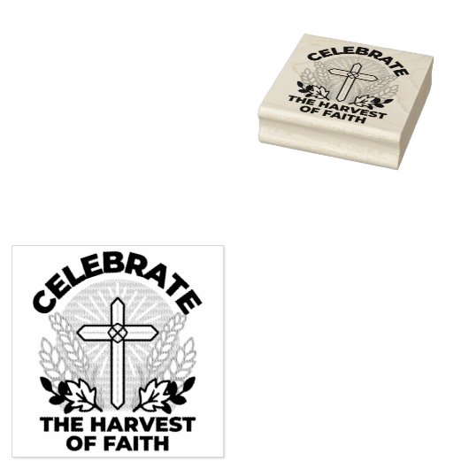 Faith Harvest Celebration – Inspirerend kunst Rubberstempel (Gestempeld)