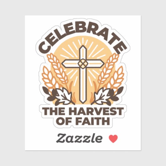Faith Harvest Celebration – Inspirerend kunst Sticker (Vel)